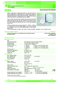 Thumbnail of document Data Sheet - EE85 CO2 Switch